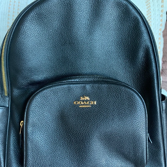 Coach medium sized Court backpack black leather main image 5